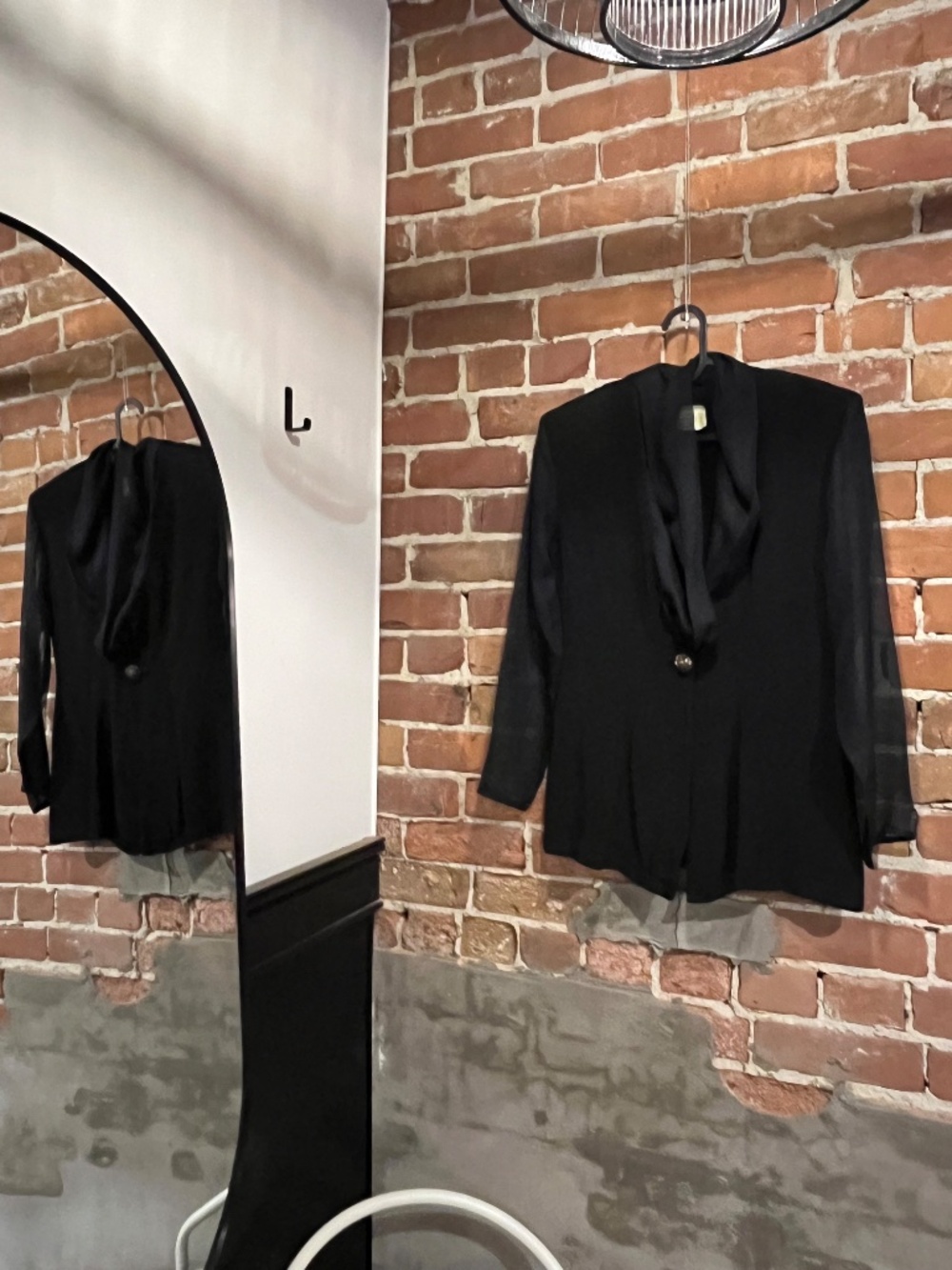 Vintage Last Exit USA Sheer Sleeve Blazer - Picture 2 of 7